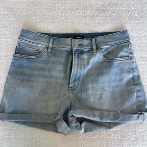 Express High rise Light Blue Denim Shorts